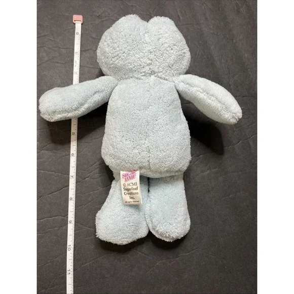 Sugar Loaf Light Blue Frog Plush With Pink Bow Stuffed Animal Lovey Toy - Picture 10 of 10